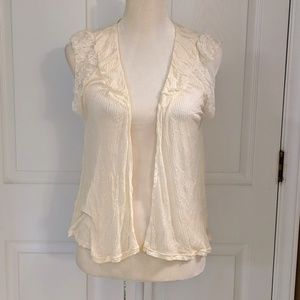Free People Soft Flowy Cream Vest